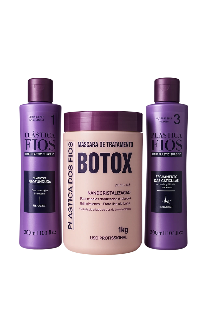 Plastica dos Fios Deep Cleansing Shampoo Hair Btox And Hydrating Mask Kit